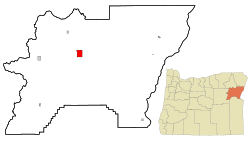 Baker County Oregon Incorporated and Unincorporated areas Baker City Highlighted